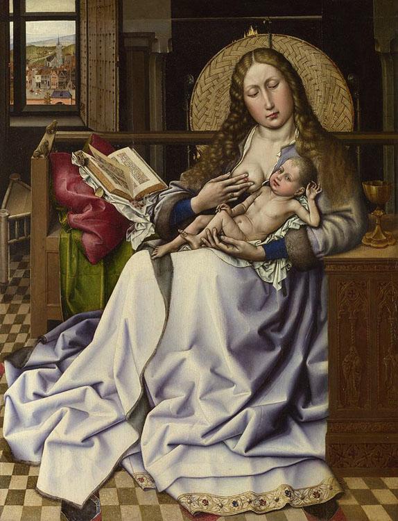 Robert Campin The Virgin and Child before a Fire-screen (nn03) oil painting picture